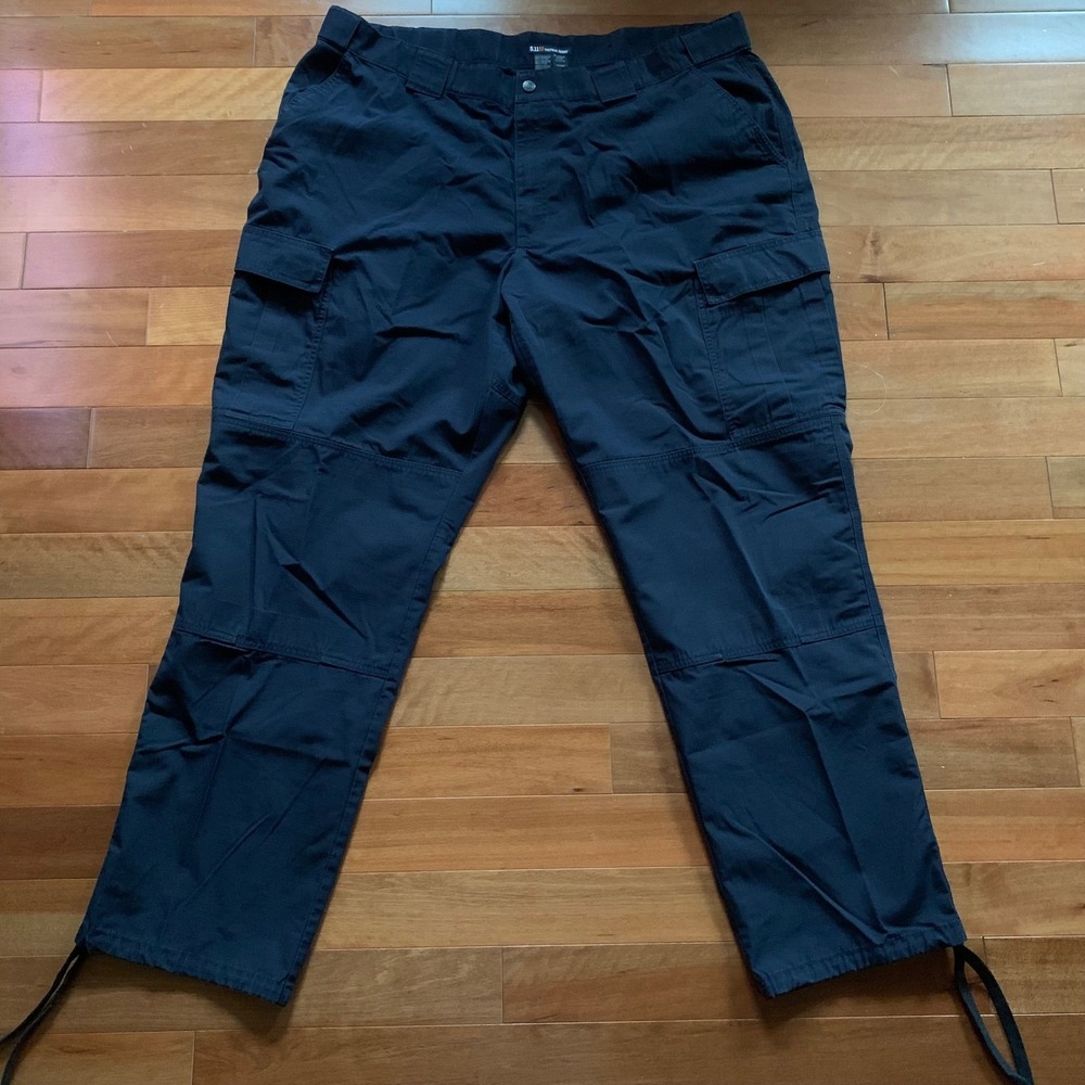 5.11 Tactical 3XL Long Cargo Pants Black Reinforced Knee and Seat Ripstop